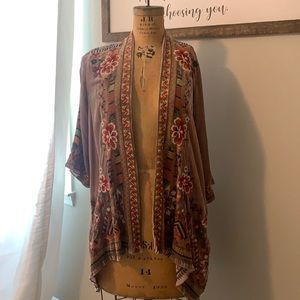 Waleska Velvet Draped Cardigan